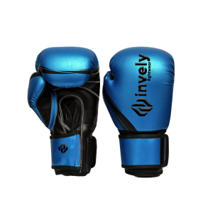 Blue/Black Premium Quality Real Leather Boxing Gloves