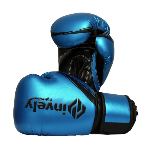 Blue/Black Premium Quality Real Leather Boxing Gloves - Image 2