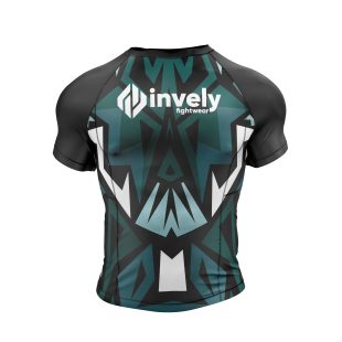 Abstract Design Pattern Short Sleeves Compression Rashguards