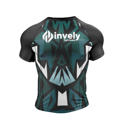 Abstract Design Pattern Short Sleeves Compression Rashguards