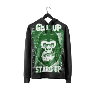 Gorilla DTF/DTG Print Black Fleece Hoodies