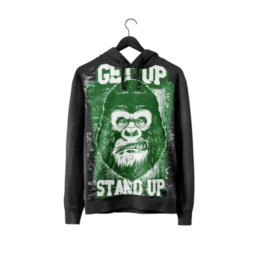 Gorilla DTF/DTG Print Black Fleece Hoodies