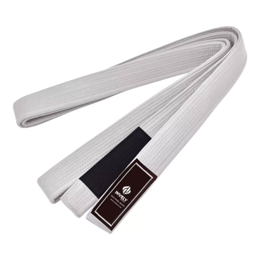 WHITE COTTON INVELY BJJ BELT - Image 5