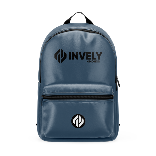BLUE COLOR INVELY PU LEATHER BACKPACK