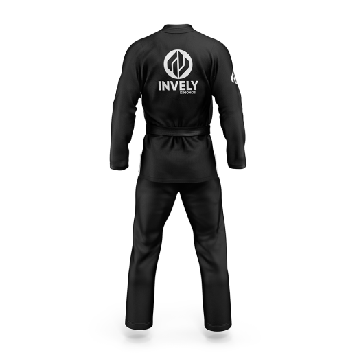 Black INVELY Kimonos Brazilian Jiu Jitsu BJJ Gi For Men - Image 2