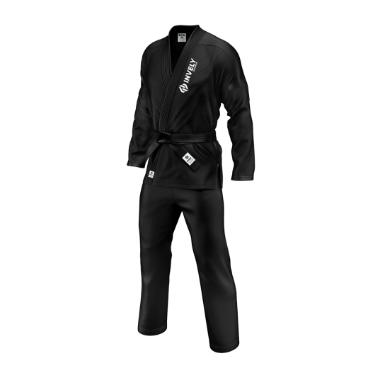 Black INVELY Kimonos Brazilian Jiu Jitsu BJJ Gi For Men - Image 6