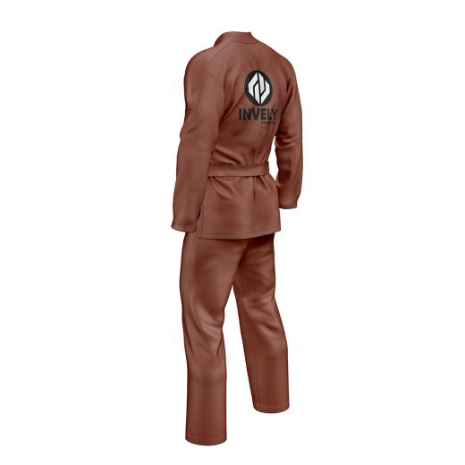 Brown Color INVELY Kimonos Brazilian Jiu Jitsu BJJ Gi For Men - Image 4