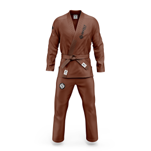 Brown Color INVELY Kimonos Brazilian Jiu Jitsu BJJ Gi For Men