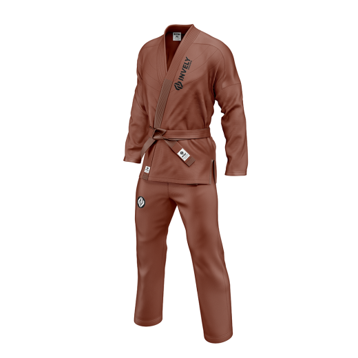 Brown Color INVELY Kimonos Brazilian Jiu Jitsu BJJ Gi For Men - Image 5