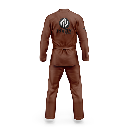 Brown Color INVELY Kimonos Brazilian Jiu Jitsu BJJ Gi For Men - Image 2