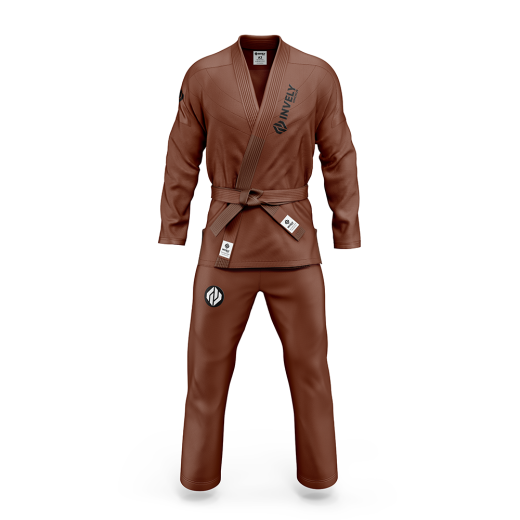 Brown Color INVELY Kimonos Brazilian Jiu Jitsu BJJ Gi For Men