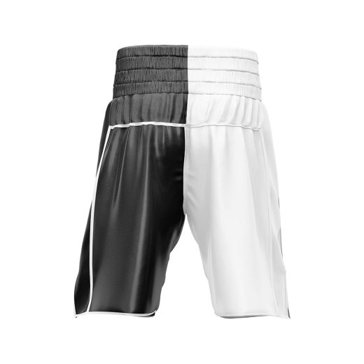 Black And White Muay Thai Shorts Fight Shorts - Image 3