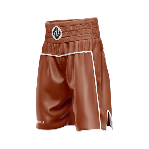 Brown Color Two Panel Boxing Shorts - Image 2